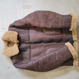 Brown Shearling Aviator Jacket